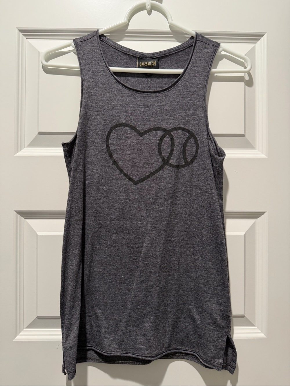 Casual Heather Charcoal Graphic Tank Top by Baseballism